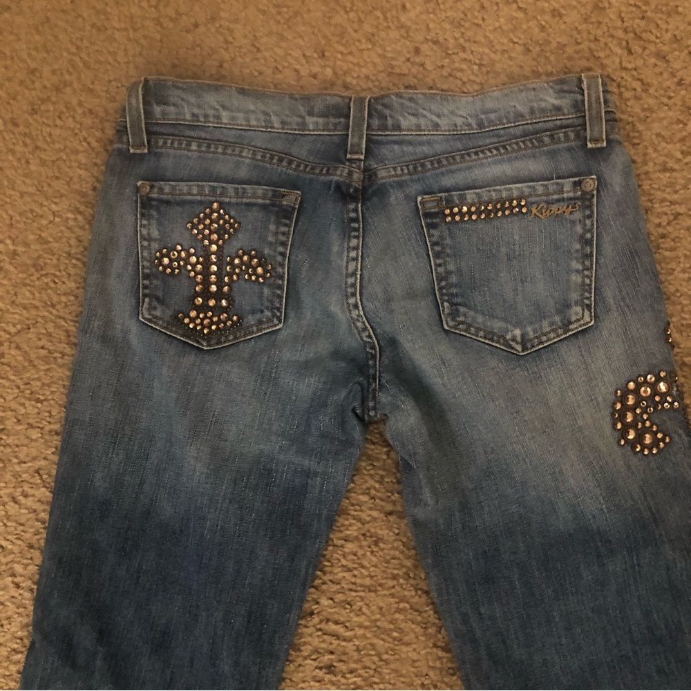 Kippys Jeans Size 27 Swarovski Fleur de lis Details Go Saints! - Picture 4 of 6